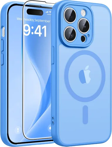 Miniatura 361 de FNTCASE - Funda para iPhone 16 Pro: magnética, mate, translúcida, de grado militar, protectora contra caídas, resistente, fina, duradera y a prueba