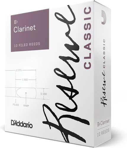 D'Addario Woodwinds Reserve - Cañas de saxofón alto, cañas de saxofón grueso en blanco para un tono rico y cálido, fuerza 2.0, paquete de 10