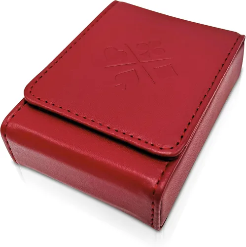 Miniatura 2 de Luck Lab Estuche de cuero para una sola baraja de cartas de juego/portacartas - Se ajusta a cartas de tamaño póker y puente (marrón)