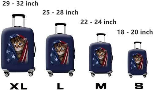 Miniatura 2 de WUJIAONIAO - Funda protectora para equipaje de viaje, 18 - 32 pulgadas 45.72 a 81.28 cm.