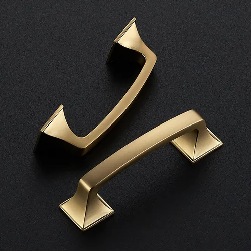 Miniatura 2 de Ravinte Paquete de 1 Tiradores de Arco Cuadrados Sólidos de 3 Pulgadas para Gabinetes de Cocina, Manijas de Gabinetes de Cocina Bronce Champán
