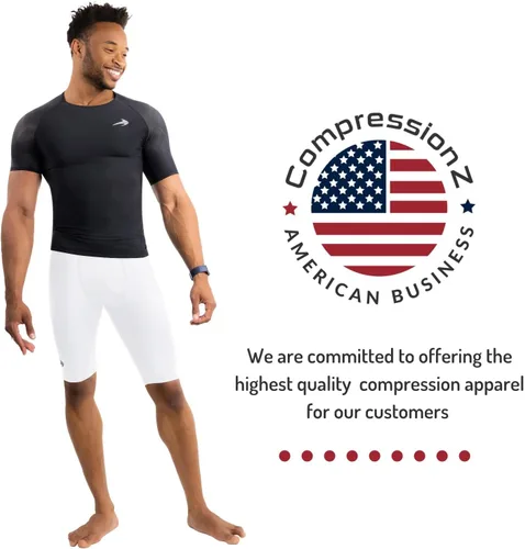 Miniatura 4 de CompressionZ Pantalones cortos de compresión para hombre, ropa interior deportiva de compresión de elastano