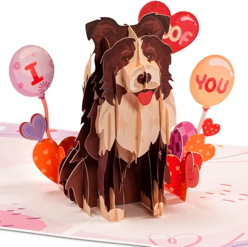 Miniatura 11 de Frndly by Paper Love - Tarjeta desplegable de biplano 3D para perro, regalo para cumpleaños, boda, aniversario, agradecimiento, mejorarse, día