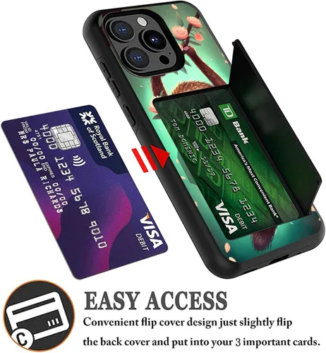 Miniatura 5 de Funda para iPhone Air, funda tipo cartera con ranura para tarjeta oculta, a prueba de golpes, TPU y PC, funda protectora de doble capa para iPhone