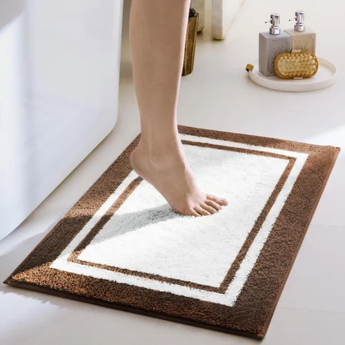 Miniatura 161 de GRANNY SAYS Alfombras de baño antideslizantes, lavables, extra suaves y absorbentes de agua para baño, alfombra de baño peluda de felpa, alfombra