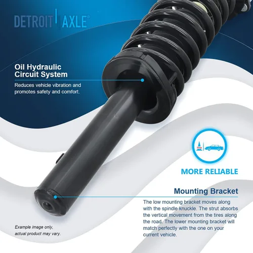 Miniatura 5 de Detroit Axle - Kit de puntales delanteros para Jeep Grand Cherokee 2005-2010 2006-2010 Commander 2007 2008 2009, 2 montajes rápidos de 2 barras