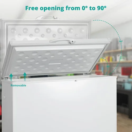 Miniatura 8 de SMETA Congelador de propano Congelador de gas Congelador de pecho de absorción de gas propano LPG de 110 V para RV fuera de la red, 7.1 pies