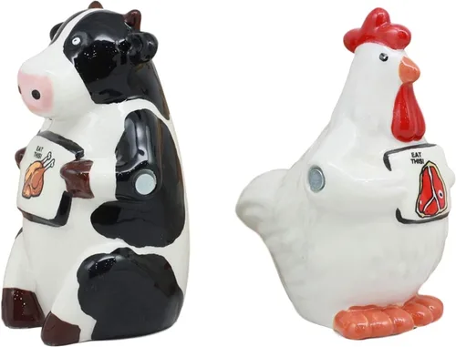 Miniatura 3 de Ebros Gift Holstein - Juego de cocteleras de cerámica para cocina y cocina, para organizar fiestas, aves de corral y ganado coleccionables