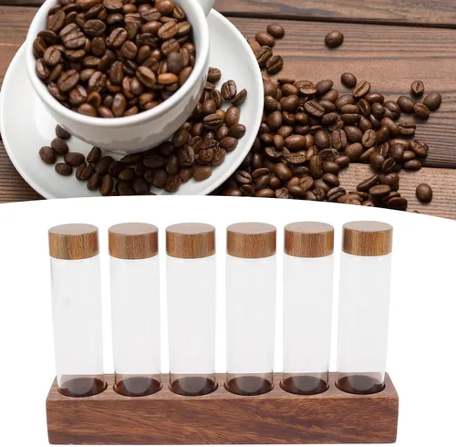 Miniatura 5 de Fockety Tubos de almacenamiento de granos de café de dosis única, 6 unidades o 12 unidades de bodega de granos de café, frascos de vidrio