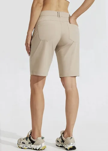 Miniatura 2 de Willit Pantalones cortos largos de senderismo para mujer de 10 pulgadas, de secado rápido, atléticos, de verano, con bolsillos