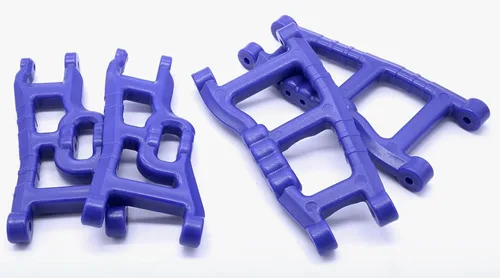 Miniatura 2 de OGRC - Paquete de 4 brazos de suspensión delantera y trasera de plástico para 1/10 Traxxas Slash 2WD F-150 de repuesto de 2555 3631 (azul)
