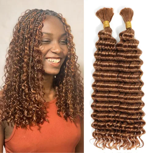 Miniatura 23 de Urbeauty Cabello Humano para Trenzar para Trenzas Boho Bob - Cabello Bohemio de Onda Profunda para Trenzar - Negro Azabache, 14 pulgadas Sin Nudos