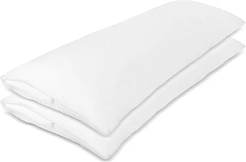 Miniatura 21 de Micropuff Protectores de almohada de tamaño estándar con cremallera, paquete de 2, funda de almohada hipoalergénica suave y transpirable. Funda