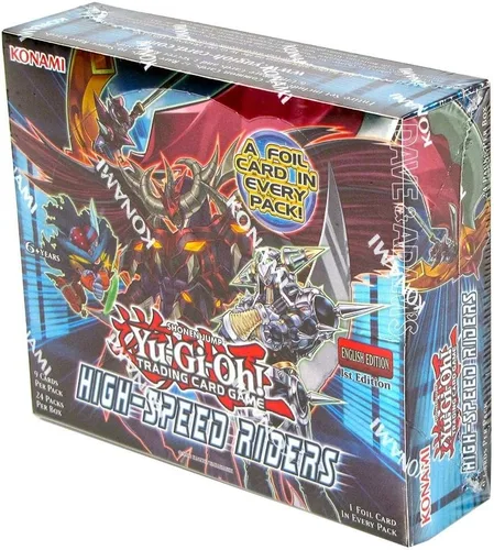 Miniatura 2 de YU-GI-OH! Yugioh High Speed Riders 1ª edición TCG English Booster Box! 24 paquetes de 9 tarjetas, 1 tarjeta holográfica de aluminio por paquete