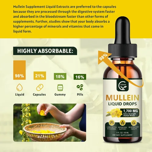 Miniatura 3 de GORNVB Paquete de 2 gotas de gordolobo para pulmones – Limpieza de pulmones y apoyo respiratorio, potente extracto de hoja de gordolobo 4 en 1