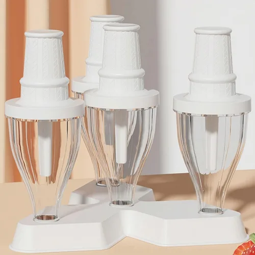 Miniatura 9 de Juego de 4 moldes de silicona para hacer paletas de helados, moldes de helado congelados, accesorios de cocina, fácil liberación, reutilizable, sin