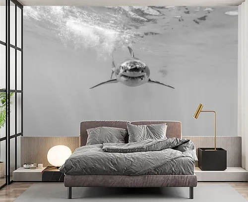 Miniatura 42 de Papel tapiz mural de pared 3D de metal rojo y negro para dormitorio, 137" x 100