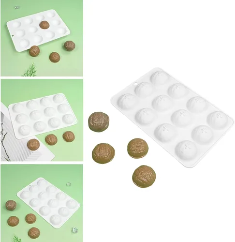 Miniatura 8 de Molde de silicona de grado alimenticio, bandeja para hacer chocolate y dulces de 12 cavidades para hornear, molde de postre
