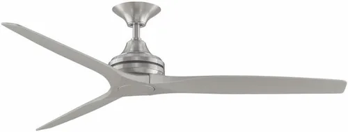 Miniatura 8 de Fanimation Spitfire - Ventilador de techo para interiores y exteriores de 60 pulgadas, níquel cepillado con cuchillas naturales