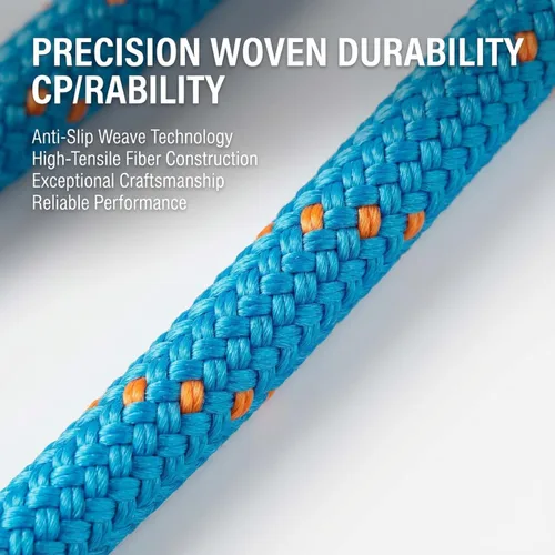 Miniatura 4 de Zeluga 15-135 - Cuerda estática de arbolista doble trenzada – 0.55 pulgadas x 125 pies, resistencia a la rotura de 8400 libras – Cuerda de escalada