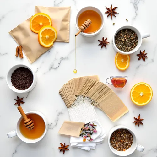 100 bolsas de té desechables marrones para té de hojas sueltas, bolsas de filtro de té sin blanquear con cordón y compostables, coladores y filtros