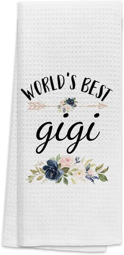Miniatura 6 de TNUW Best Grandma - Toallas de cocina de 16 x 24 pulgadas, la mejor flor de Abuela del mundo, suave y absorbente, toalla de cocina, toallas de mano