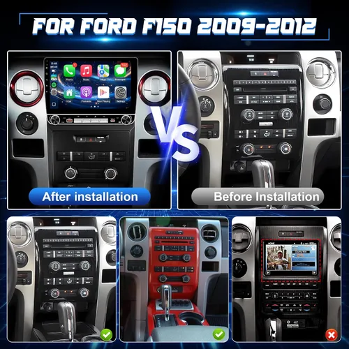 Miniatura 3 de Leadfan Radio de coche de 8 núcleos 4+64G para Ford F150 2009-2012 estéreo con Carplay inalámbrico Android Auto, 10.1 '' Android 13 pantalla táctil