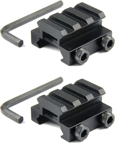 TACFUN 2 piezas plana superior media 1/2 pulgada mini elevador bloque montaje 3 ranuras Picatinny riel