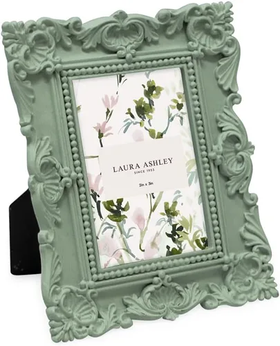 Miniatura 12 de Laura Ashley - Marco de fotos de 5 x 7 pulgadas, de resina texturizada y elaborada a mano, con caballete y gancho para mesa y pared, con diseño Negro