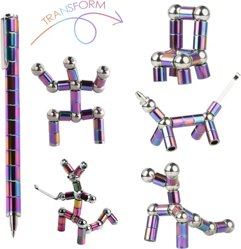 Miniatura 2 de HKDGYHON Bolígrafo de juguete, bolígrafo de metal magnético de descompresión, bolígrafo magnético de escritura multifunción, regalo para niños