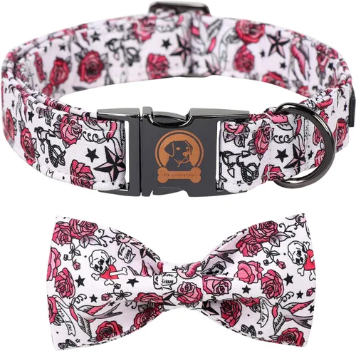 Miniatura 12 de MR. CHUBBYFACE· Collar de Pascua para perro de conejo con lazo, collar ajustable para mascotas con corbatín para perros pequeños, medianos y grandes