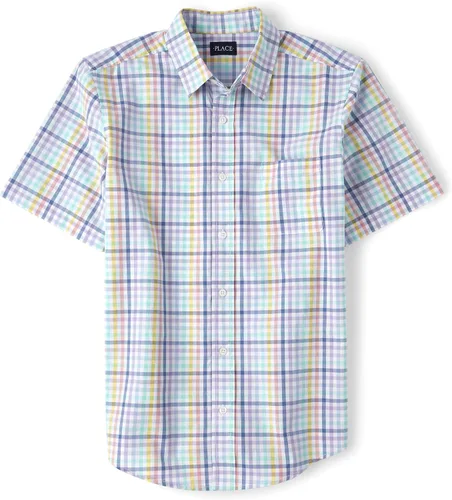 Miniatura 37 de The Children's Place - Camisa de manga corta con botones para niños grandes