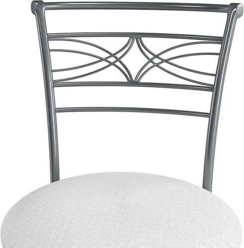 Miniatura 6 de Hillsdale Furniture Dutton - Taburete de tocador, cromado