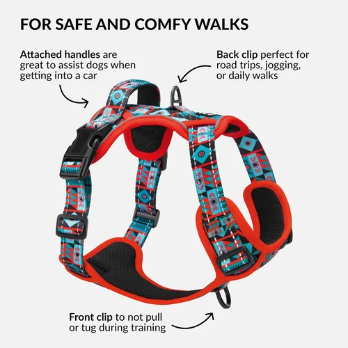 Miniatura 2 de CollarDirect Arnés reflectante sin tirones para perro, con asa y clip frontal, chaleco acolchado suave ajustable para perros pequeños a grandes