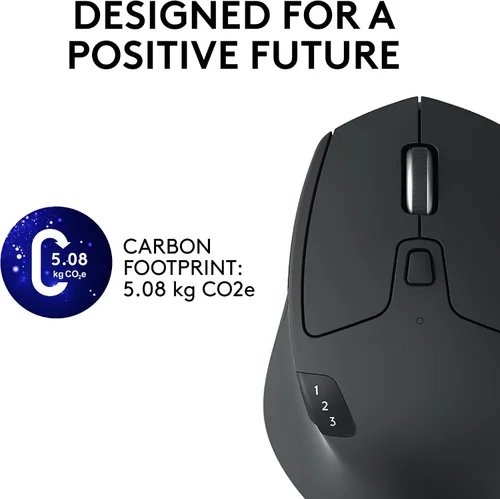 Miniatura 11 de Logitech M720 - Ratón inalámbrico de triatlón, Bluetooth, receptor unificador USB, 1000 DPI, 6 botones programables, batería de 2 años, compatible