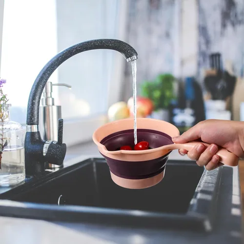 Miniatura 8 de Cucharón de agua plegable de 10.62 pulgadas, cuchara de agua plegable multiusos para cocina, jardinería, baño, uso doméstico, recipiente de plástico