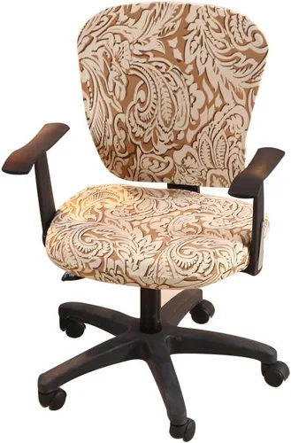 Miniatura 45 de Jinzio Funda para silla de oficina de computadora, tela protectora dividida y elástica, de poliéster, universal, para escritorio, para silla