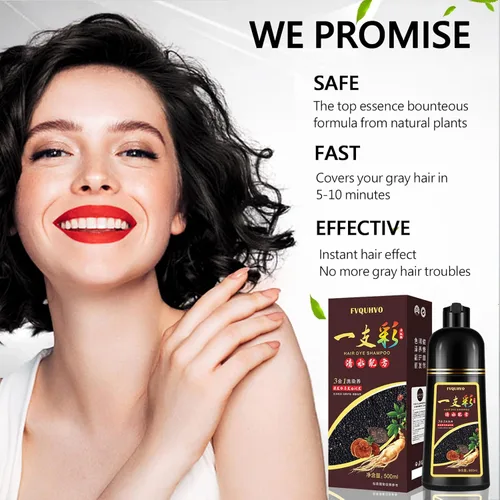 Miniatura 6 de Tinte plateado para el cabello, champú instantáneo de tinte para el cabello para hombres y mujeres, tintes de color plateado a base de hierbas 3