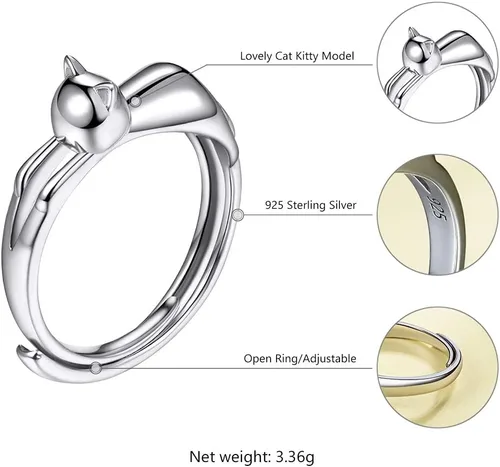 Miniatura 5 de SILVERCUTE Juego de joyas de plata de ley 925 para mujeres y niñas amantes de las mascotas