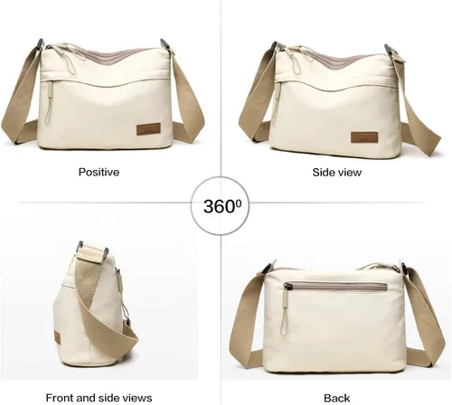 Miniatura 2 de Bolsos cruzados para mujer, bolsa de hombro pequeña de nailon, ligera, casual, simple, adecuada para el trabajo y viajes diarios