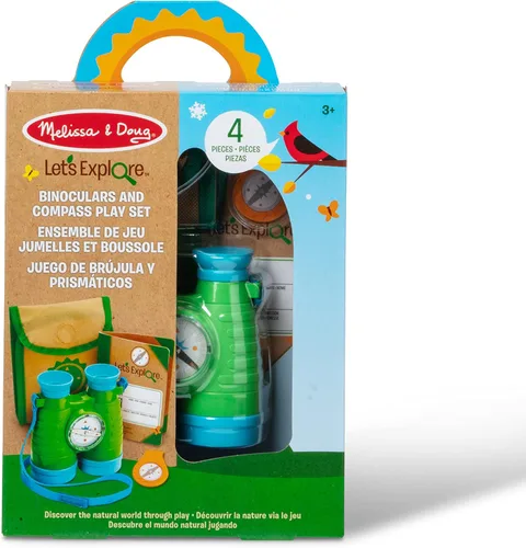 Miniatura 6 de Melissa & Doug: set de juego de prismáticos y brújula Let's Explore