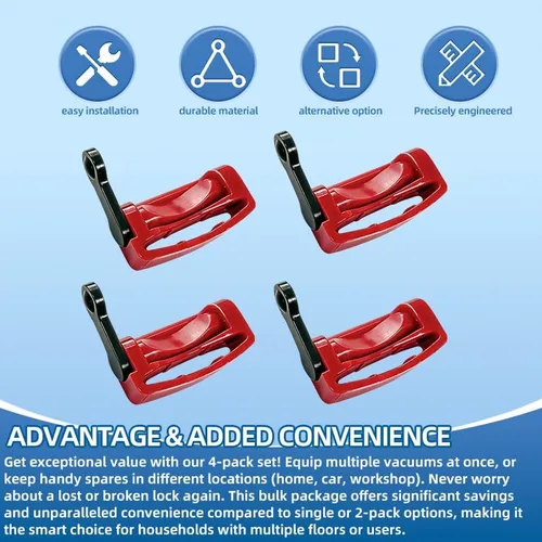 Miniatura 6 de Paquete de 4 abrazaderas de bloqueo de gatillo y botón de encendido, compatibles con aspiradoras inalámbricas Dyson V7 V8 V10 V11 V12 V15, piezas