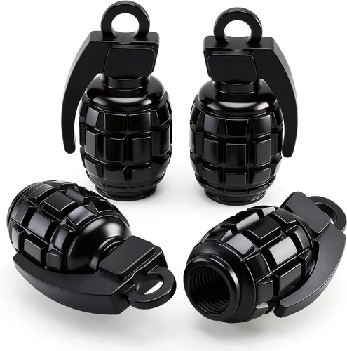 Miniatura 45 de 6 tapas de válvula de neumático, cubiertas universales de válvula de neumático de aleación de aluminio para automóviles, camiones, SUV, Rojo