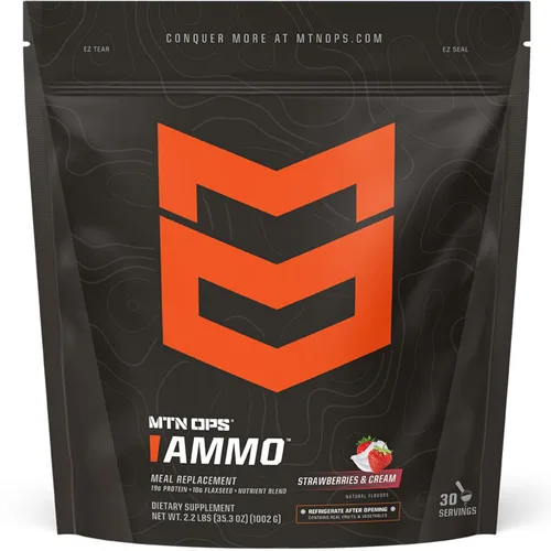 Miniatura 12 de MTN OPS Batido en polvo de reemplazo de comida de munición – 0.67 oz de proteína, 0.35 oz de linaza, 0.14 oz de alimentos integrales, frutas