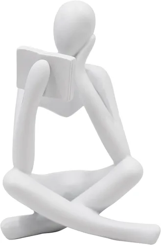 Miniatura 16 de Estatua de mujer de lectura, esculturas de pensador, adorno de arte abstracto, decoración de figura estética moderna, adecuada para el hogar, sala
