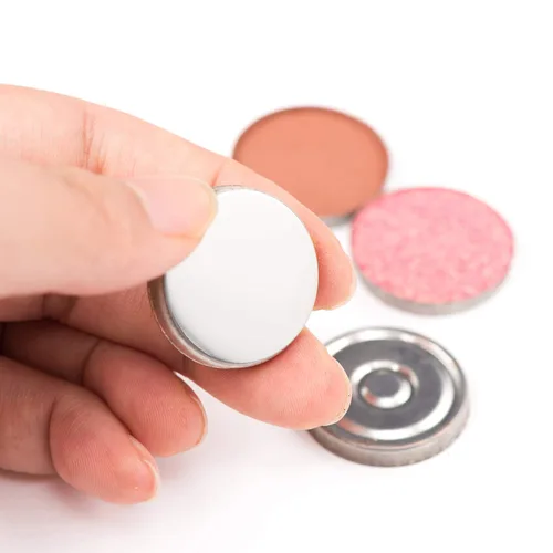 Miniatura 5 de Allwon 100 calcomanías de metal para paleta magnética vacía sombra de ojos paleta de maquillaje + espátula de depósito