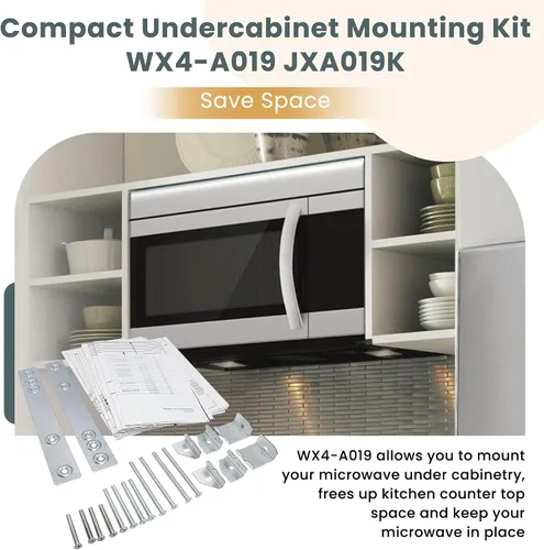 Miniatura 4 de Kit de montaje debajo del gabinete para microondas WX4-A019 JXA019K Kit de montaje debajo del gabinete compacto de repuesto por AMI PARTS Compatible