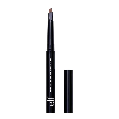 e.l.f. Love Triangle Lip Filler Liner, lápiz delineador de labios 2 en 1 para esculpir y rellenar, color intenso de larga duración, vegano y libre