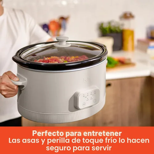 Miniatura 6 de bella Olla de cocción lenta programable de 6.0 cuartos de galón, revestimiento antiadherente de cerámica, temperatura ajustable y tiempos