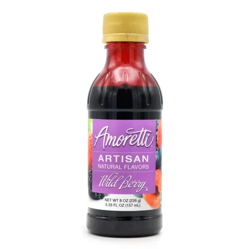 Amoretti - Pasta natural de sabor artesanal de bayas silvestres, 8 onzas, perfecta para helados, bebidas, pasteles y más, sin conservantes, vegana,